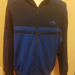 Blue Adidas zip-up hoodie